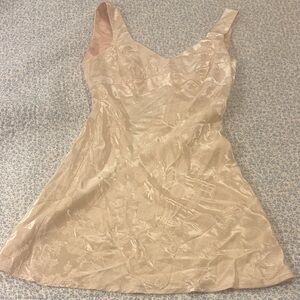 Vintage Y2K Rampage Cream Floral Sleeveless Mini Dress